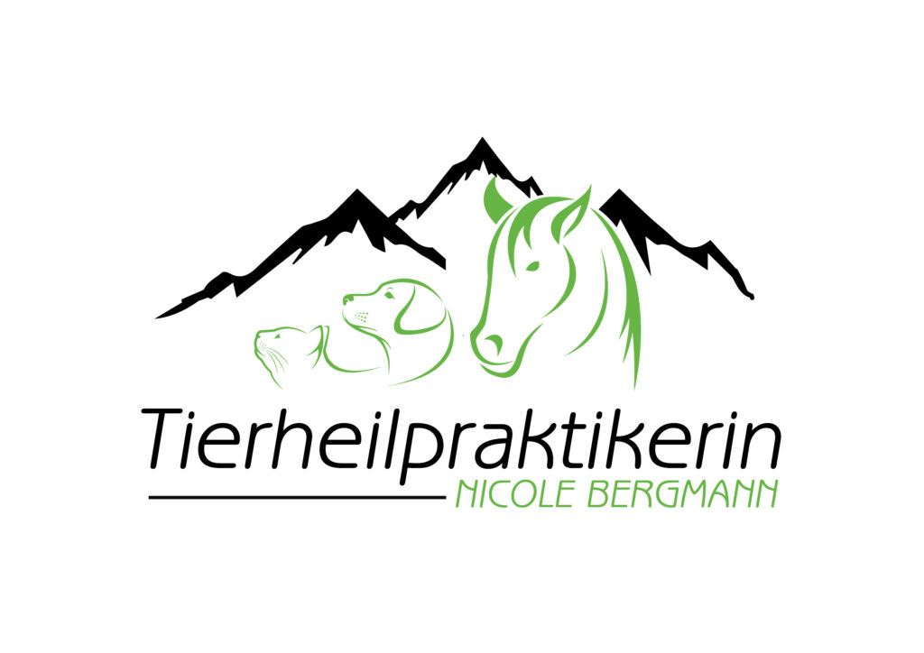 Logo-Design und Markenidentität für die Tierheilpraktikerin Nicole Bergmann, gestaltet von Tränkl Consulting in 83661 Lenggries / Fleck.