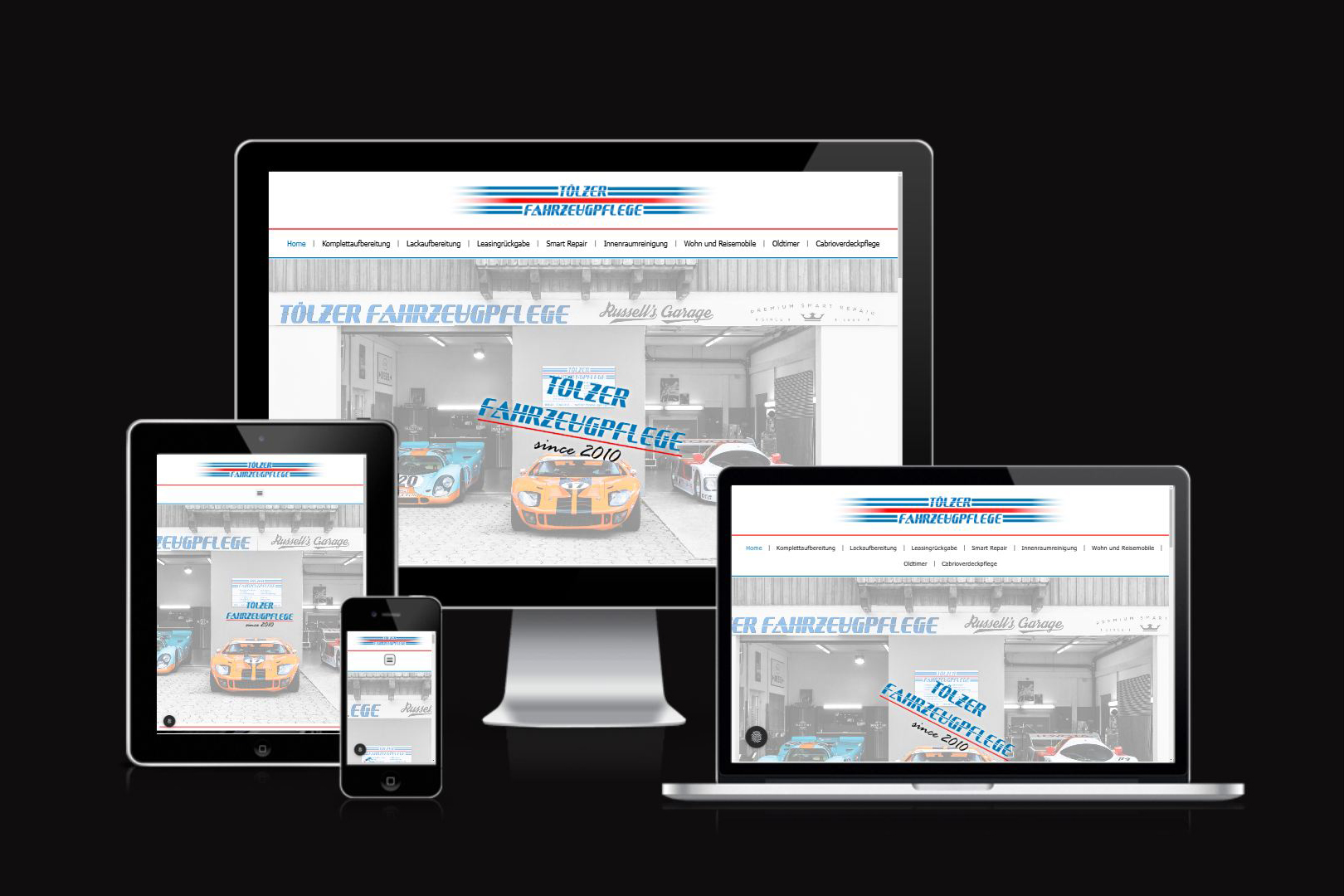 Online-Auftritt der Tölzer Fahrzeugpflege in Bad Tölz – eine moderne Website von Tränkl Company Consulting.