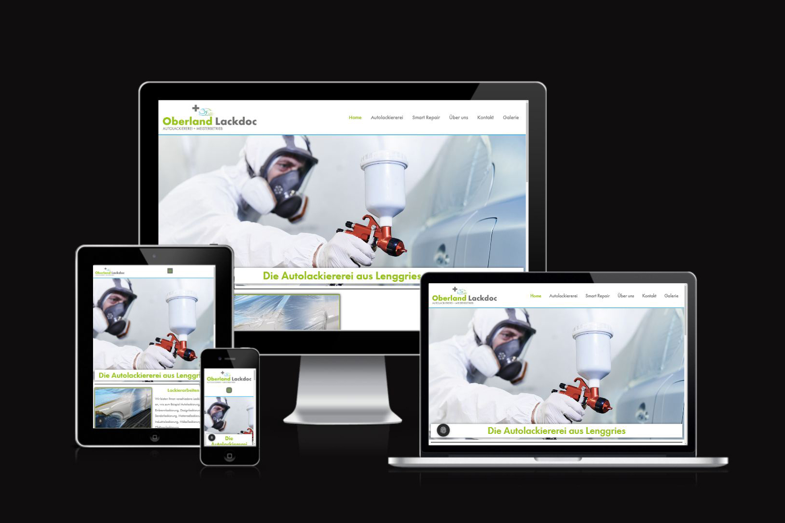 Professionelle Website der Autolackiererei Oberland Lackdoc UG, erstellt von Tränkl Company Consulting.