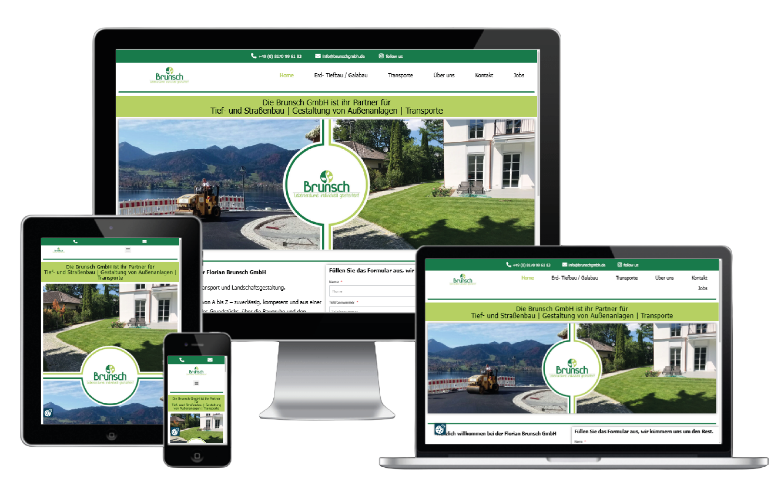 Neue Website der Florian Brunsch GmbH aus Straßlach, optimiert für Google und Mobilgeräte.